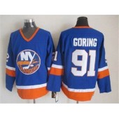 New York Islanders 91 John Tavares Baby Blue CCM Throwback Stitched NHL Jersey