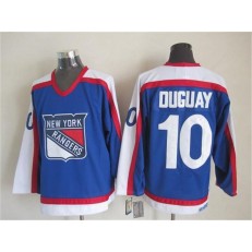 New York Rangers 10 Ron Duguay Blue White CCM Throwback Stitched NHL Jersey
