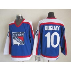 New York Rangers 10 Ron Duguay Blue White CCM Throwback Stitched NHL Jersey