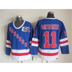 New York Rangers 11 Mark Messier Blue CCM 75TH Stitched NHL Jersey