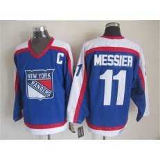 New York Rangers 11 Mark Messier Blue White CCM Throwback Stitched NHL Jersey