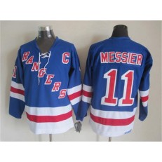 New York Rangers 11 Mark Messier Light Blue CCM Throwback Stitched NHL Jersey