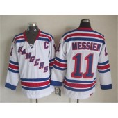 New York Rangers 11 Mark Messier White CCM Throwback Stitched NHL Jersey