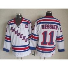 New York Rangers 11 Mark Messier White CCM Throwback Stitched NHL Jersey