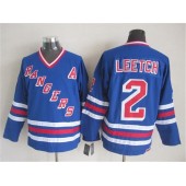 New York Rangers 2 Brian Leetch Blue CCM Heroes of Hockey Alumni Stitched NHL Jersey