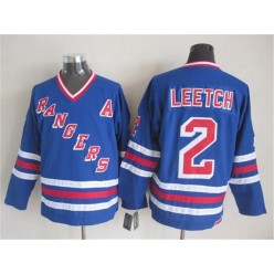 New York Rangers 2 Brian Leetch Blue CCM Heroes of Hockey Alumni Stitched NHL Jersey