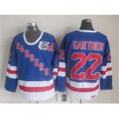 New York Rangers 22 Mike Gartner Blue CCM 75TH Stitched NHL Jersey