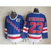 New York Rangers 23 Jeff Beukeboom Blue CCM 75TH Stitched NHL Jersey
