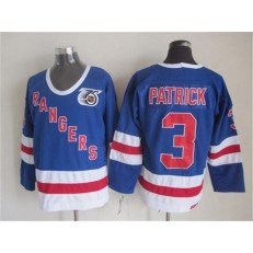 New York Rangers 3 James Patrick Blue CCM 75TH Stitched NHL Jersey