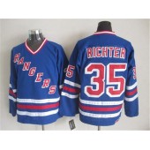 New York Rangers 35 Mike Richter Blue CCM Heroes of Hockey Alumni Stitched NHL Jersey