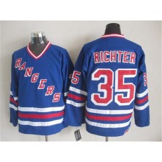 New York Rangers 35 Mike Richter Blue CCM Heroes of Hockey Alumni Stitched NHL Jersey