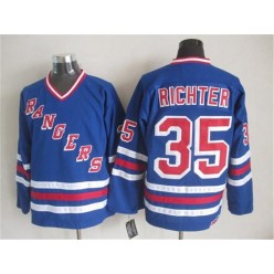 New York Rangers 35 Mike Richter Blue CCM Heroes of Hockey Alumni Stitched NHL Jersey