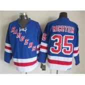 New York Rangers 35 Mike Richter Light Blue CCM Throwback Stitched NHL Jersey