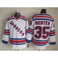 New York Rangers 35 Mike Richter White CCM Heroes of Hockey Alumni Stitched NHL Jersey