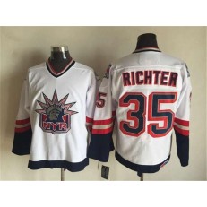 New York Rangers 35 Mike Richter White CCM Statue of Liberty Stitched NHL Jersey