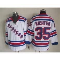 New York Rangers 35 Mike Richter White CCM Throwback Stitched NHL Jersey