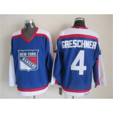New York Rangers 4 Ron Greschner Blue White CCM Throwback Stitched NHL Jersey