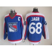 New York Rangers 68 Jaromir Jagr Blue White CCM Throwback Stitched NHL Jersey