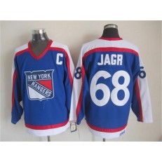 New York Rangers 68 Jaromir Jagr Blue White CCM Throwback Stitched NHL Jersey