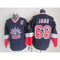 New York Rangers 68 Jaromir Jagr Navy Blue CCM Statue of Liberty Stitched NHL Jersey