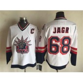 New York Rangers 68 Jaromir Jagr White CCM Statue of Liberty Stitched NHL Jersey