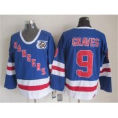 New York Rangers 9 Adam Graves Blue CCM 75TH Stitched NHL Jersey