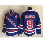 New York Rangers 9 Adam Graves Blue CCM Heroes Of Hockey Alumni Stitched NHL Jersey