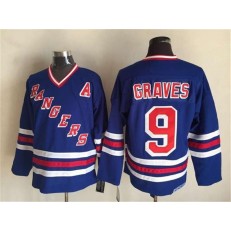 New York Rangers 9 Adam Graves Blue CCM Heroes Of Hockey Alumni Stitched NHL Jersey