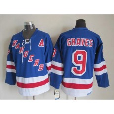 New York Rangers 9 Adam Graves Light Blue CCM Throwback Stitched NHL Jersey