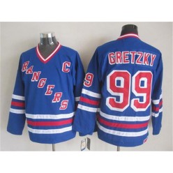 New York Rangers 99 Wayne Gretzky Blue CCM Heroes of Hockey Alumni Stitched NHL Jersey