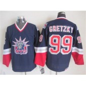 New York Rangers 99 Wayne Gretzky Navy Blue CCM Statue of Liberty Stitched NHL Jersey