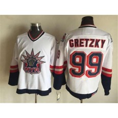 New York Rangers 99 Wayne Gretzky White CCM Statue of Liberty Stitched NHL Jersey