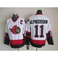 Ottawa Senators 11 Daniel Alfredsson White CCM Throwback Stitched NHL Jersey