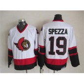 Ottawa Senators 19 Jason Spezza White CCM Throwback Stitched NHL Jersey