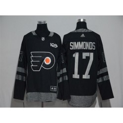 Adidas Philadelphia Flyers #17 Wayne Simmonds Black 1917-2017 100th Anniversary Stitched NHL Jersey
