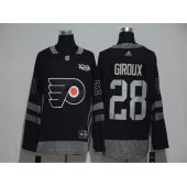 Adidas Philadelphia Flyers #28 Claude Giroux Black 1917-2017 100th Anniversary Stitched NHL Jersey