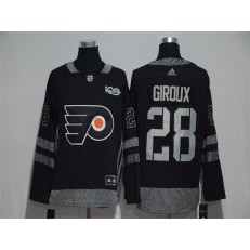 Adidas Philadelphia Flyers #28 Claude Giroux Black 1917-2017 100th Anniversary Stitched NHL Jersey