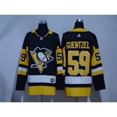 Adidas Pittsburgh Penguins #59 Jake Guentzel Black Home Authentic Stitched NHL Jersey