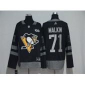 Adidas Pittsburgh Penguins #71 Evgeni Malkin Black 1917-2017 100th Anniversary Stitched NHL Jersey