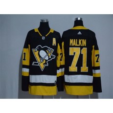 Adidas Pittsburgh Penguins #71 Evgeni Malkin Black Home Authentic Stitched NHL Jersey