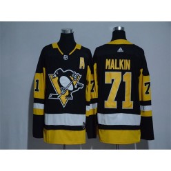 Adidas Pittsburgh Penguins #71 Evgeni Malkin Black Home Authentic Stitched NHL Jersey