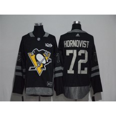 Adidas Pittsburgh Penguins #72 Patric Hornqvist Black 1917-2017 100th Anniversary Stitched NHL Jersey