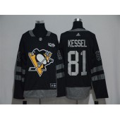 Adidas Pittsburgh Penguins #81 Phil Kessel Black 1917-2017 100th Anniversary Stitched NHL Jersey