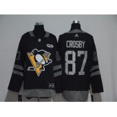 Adidas Pittsburgh Penguins #87 Sidney Crosby Black 1917-2017 100th Anniversary Stitched NHL Jersey