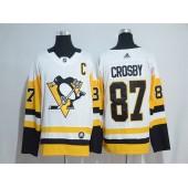 Adidas Pittsburgh Penguins #87 Sidney Crosby White Road Authentic Stitched NHL Jersey