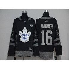 Adidas Toronto Maple Leafs #16 Mitchell Marner Black 1917-2017 100th Anniversary Stitched NHL Jersey