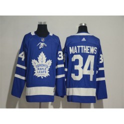 Adidas Toronto Maple Leafs #34 Auston Matthews Blue Home Authentic Stitched NHL Jersey