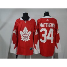 Adidas Toronto Maple Leafs #34 Auston Matthews Red Team Canada Authentic Stitched NHL Jersey