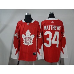 Adidas Toronto Maple Leafs #34 Auston Matthews Red Team Canada Authentic Stitched NHL Jersey