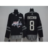 Adidas Washington Capitals #8 Alex Ovechkin Black 1917-2017 100th Anniversary Stitched NHL Jersey